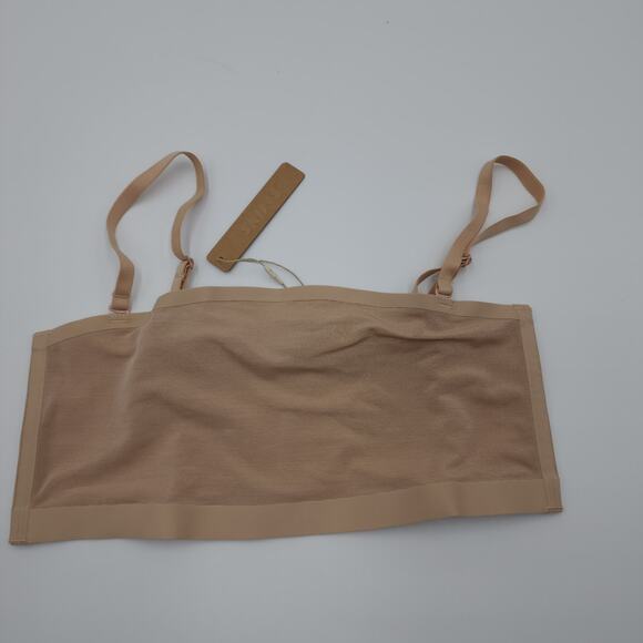 Skims Powermesh Bandeau Bralette In Clay Size M - Picture 1 of 6